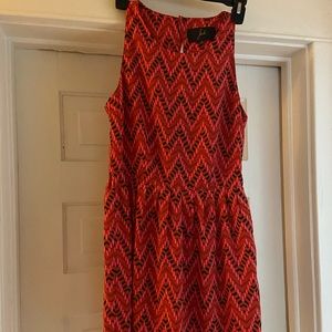 Red pattern dress
